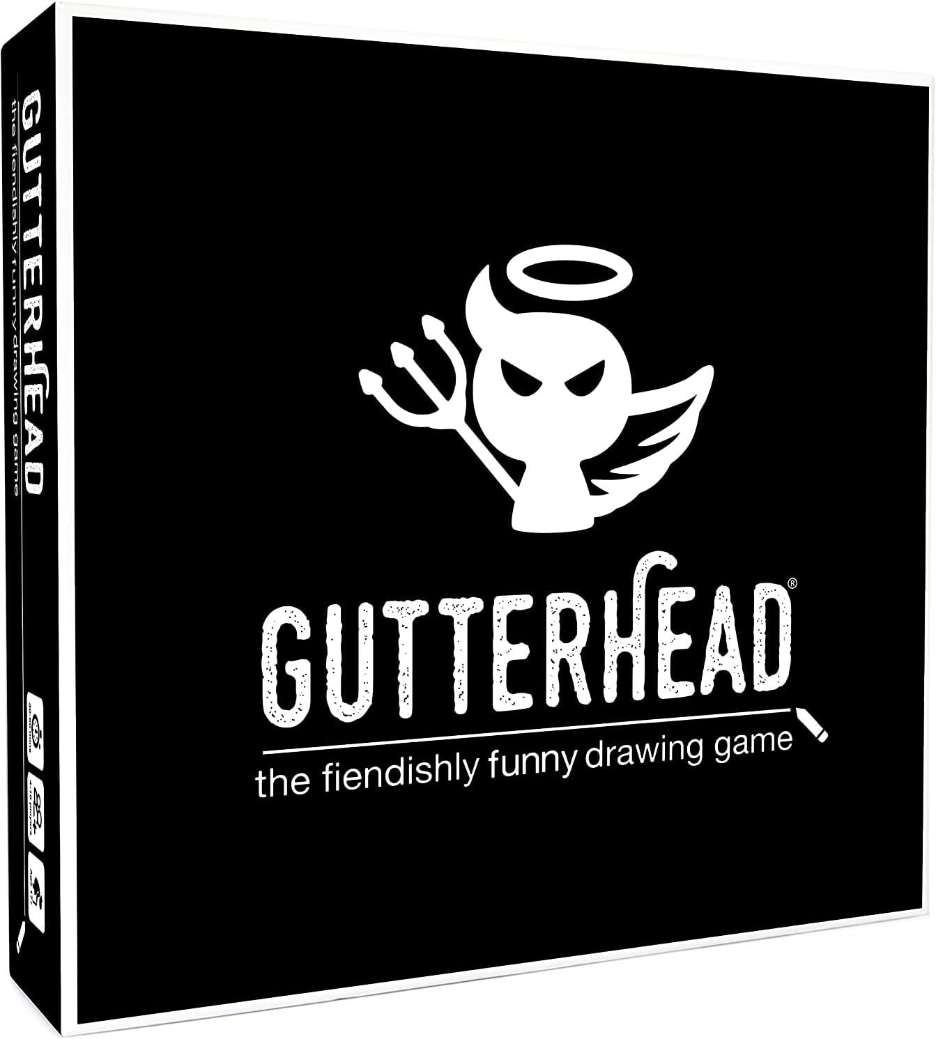 Gutterhead – The Fiendishly Funny Drawing Party Game for Adults Only [US Edition] Best Gag Gifts for White Elephant or Secret Santa - by Beat That! Game