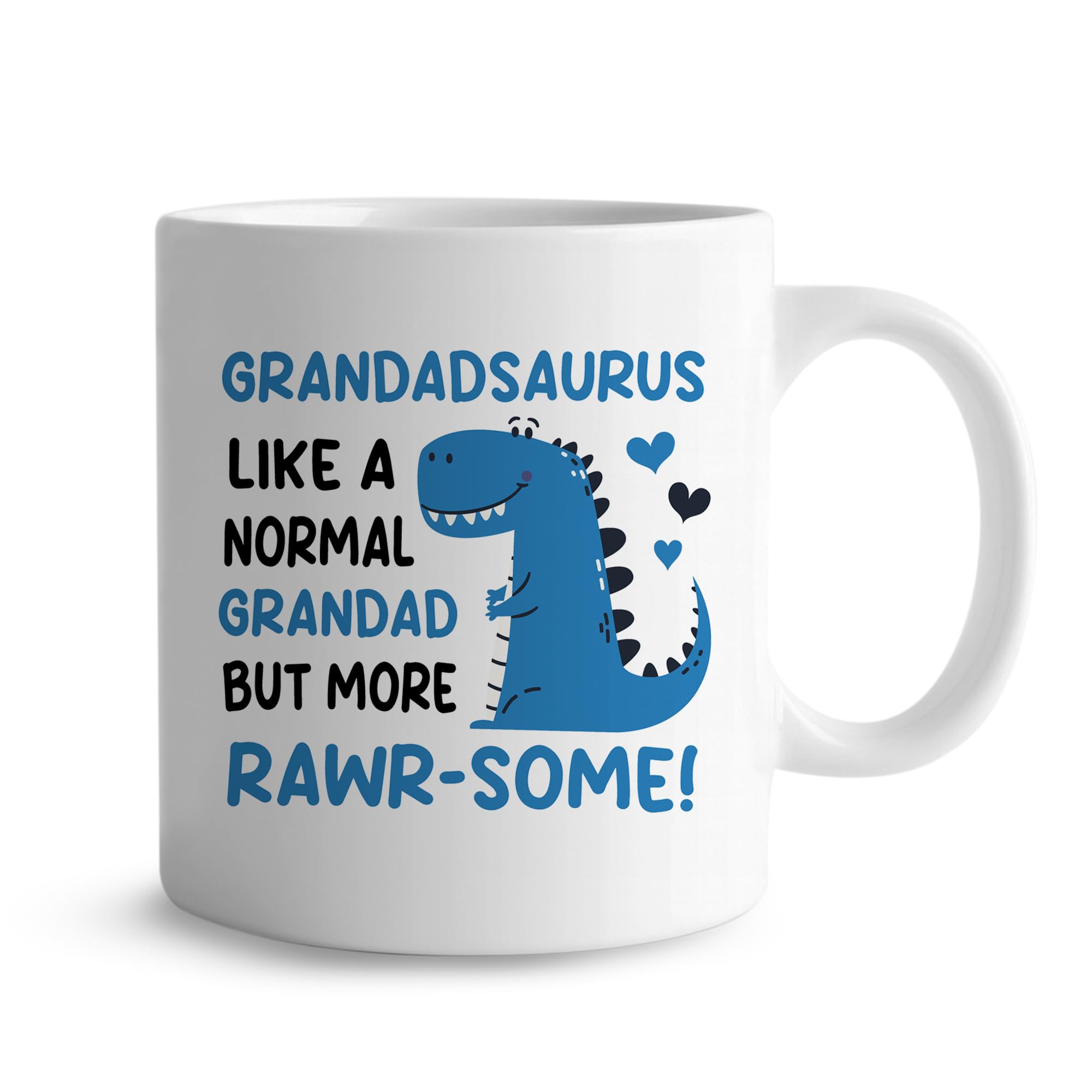 RED OCEAN Grandad Mug Novelty Grandadsaurus Funny Ceramic Coffee Mug Gift for Birthday Father's Day Gift for Grandad Grandfather from Granddaughter Grandson