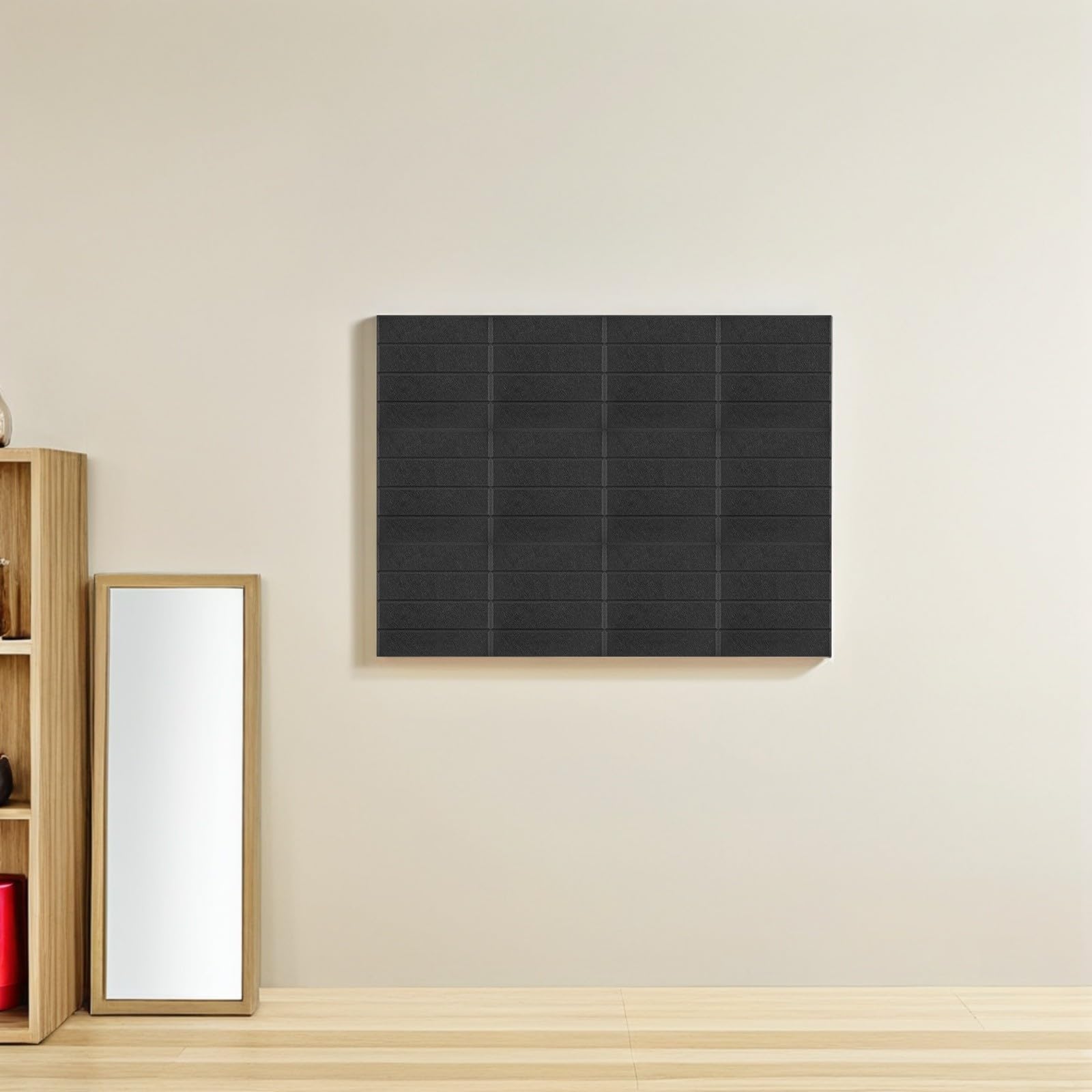 SHERCHPRY 12 Piezas Paneles de Pared Insonorizados Paneles de Pared Fonoabsorbentes 30x30cm Autoadhesivos de Poliéster Negro Reducción de Ruido y Eco para Aula y Oficina