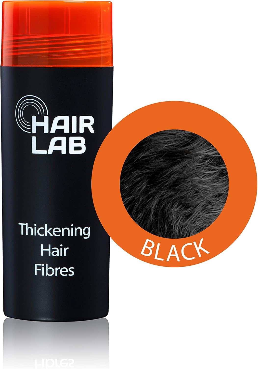 HairLab 100% Organic Hair-Thickening Keratin Fibres for Concealing Hair Loss and Thinning Hair - 15g Black