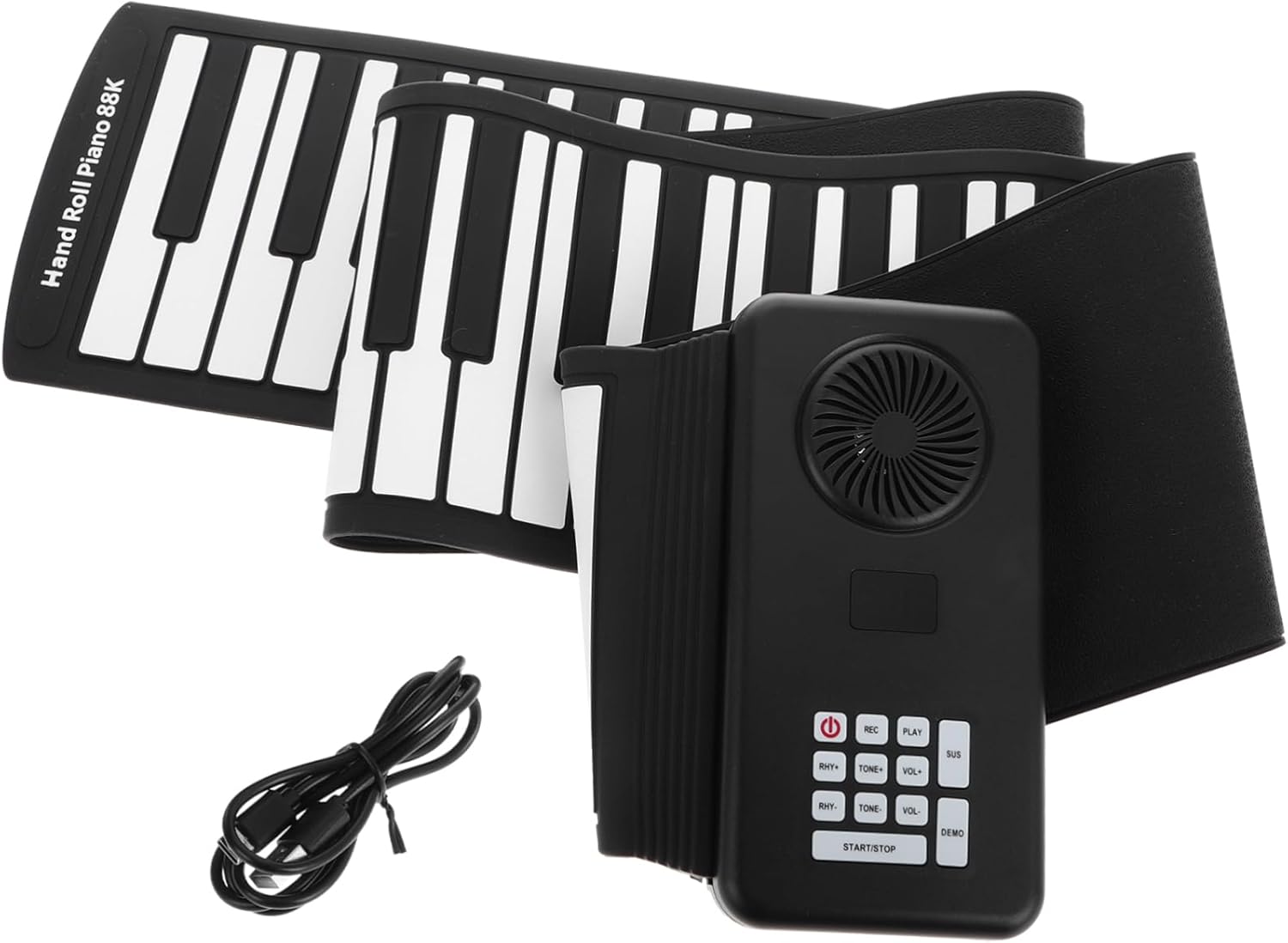 Portable Key Silicone Roll up Piano with Speaker Foldable Design for Travel and Beginners Soft Keys for Comfortable Play and Sound Quality