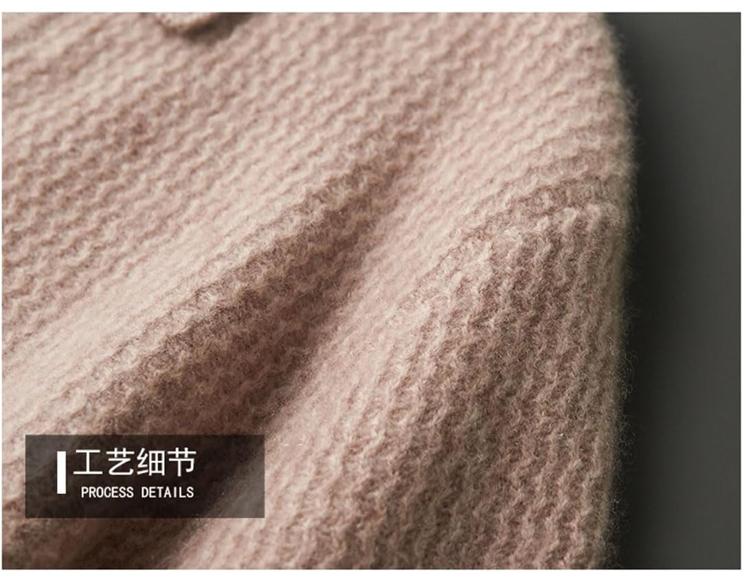Vogrtcc Maglia da Uomo in Maglione di Cashmere Pullover Grande Camicia Lavorata A Maglia