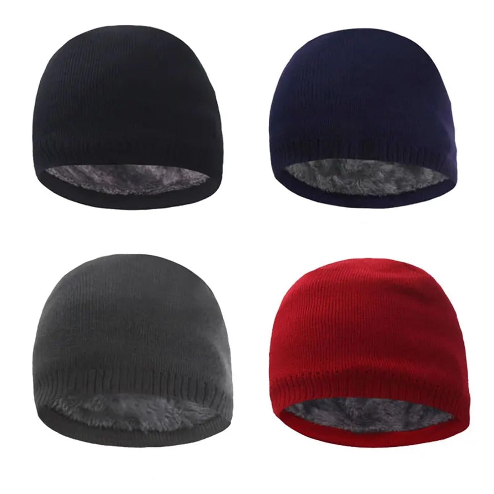 Mützen Herren Strickmütze Wintermützen for Damen Wintermütze Warm Dickes Fell Motorhaube FüR Radfahren