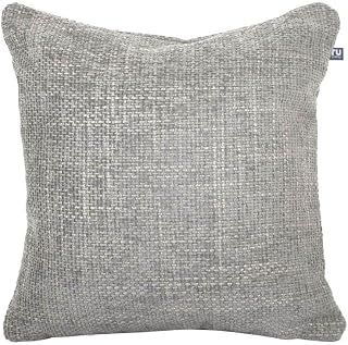 rucomfy Fibre-Filled - Chunky Weave Pillow for Home, Living Room Sofa or Chair. Pre-filled Fibre Inner. Machine Washable. (45 x 45 cm, Platinum Grey)