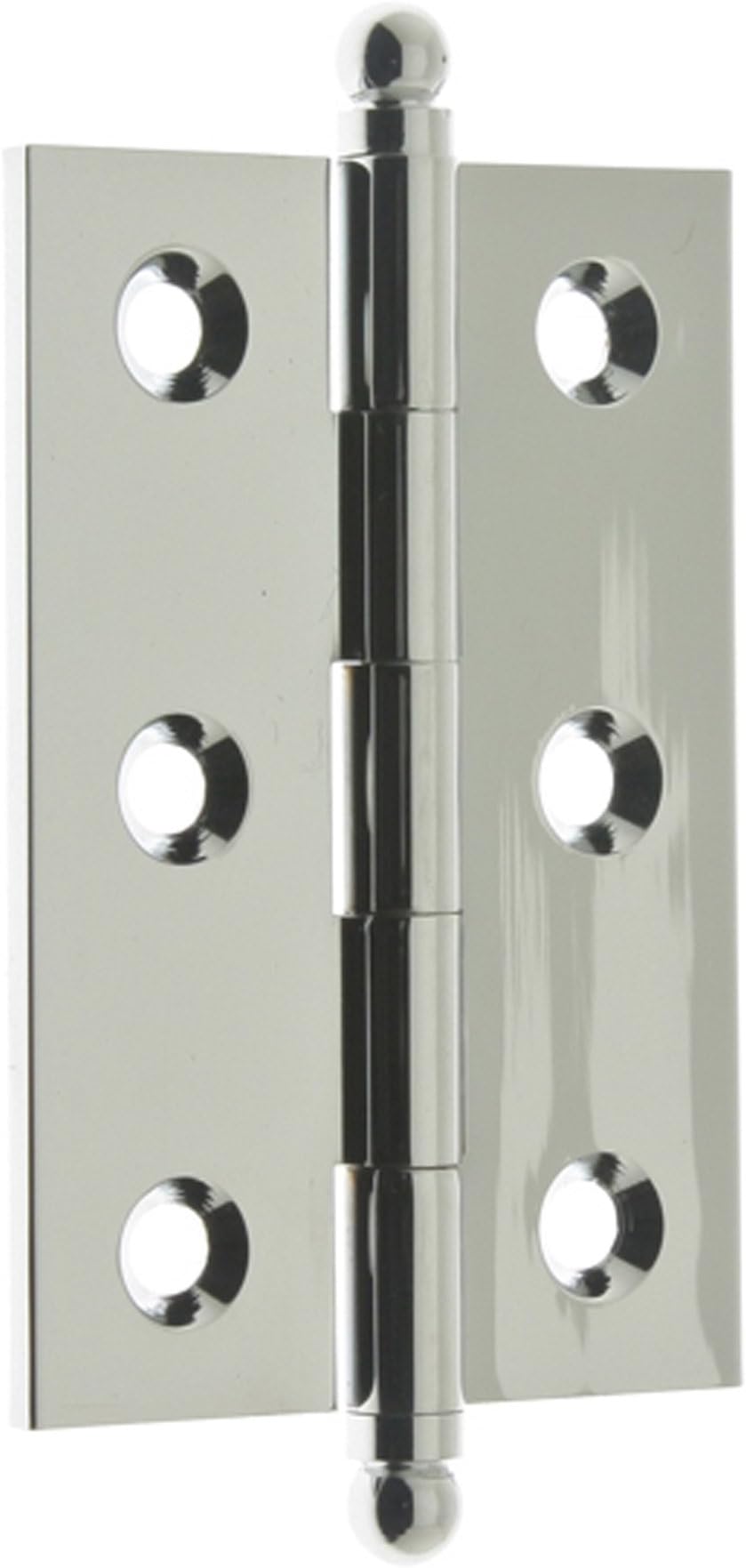 idh by St. Simons 82517-026 Professional Grade Quality Genuine Solid Brass Cabinet Hinges, Polished Chrome, 2-1/2 x 1-7/10-Inch, Pair
