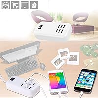 Vista 5 de 6 Ports USB Charger Hub Desktop US Plug AC Power Wall Travel Charging Adapter Slots Charging Station
