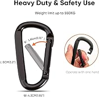 Vista 4 de pys Correas de hamaca XL: correas de árbol de camuflaje de 12 pies, 12 + 1 trabillas ajustables, 2 mosquetones incluidos con 1000 libras