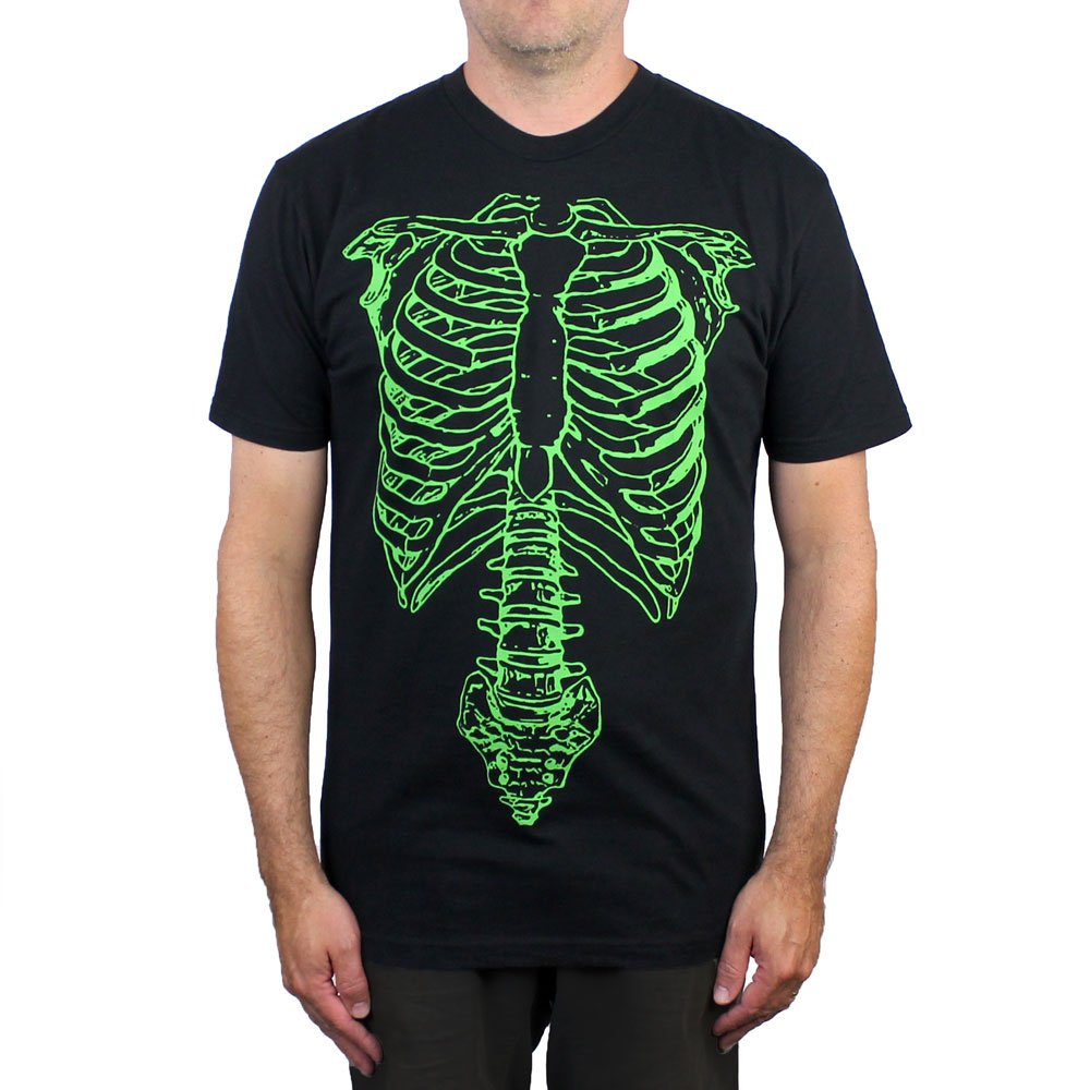 Cult Classic ShirtsGreen Skeleton T-Shirt - Printed on Front and Back