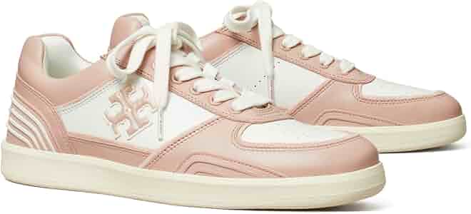 Amazon.com | Tory Burch Women's Clover Court Sneaker, Purity