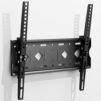 Universal Tilting TV Wall Mount for 26-65 inch LED LCD PDP Screen TV, Supports Up to 132 lbs and VESA 400x400mm, Adjustable Tilt, Space-Saving Low Profile Design