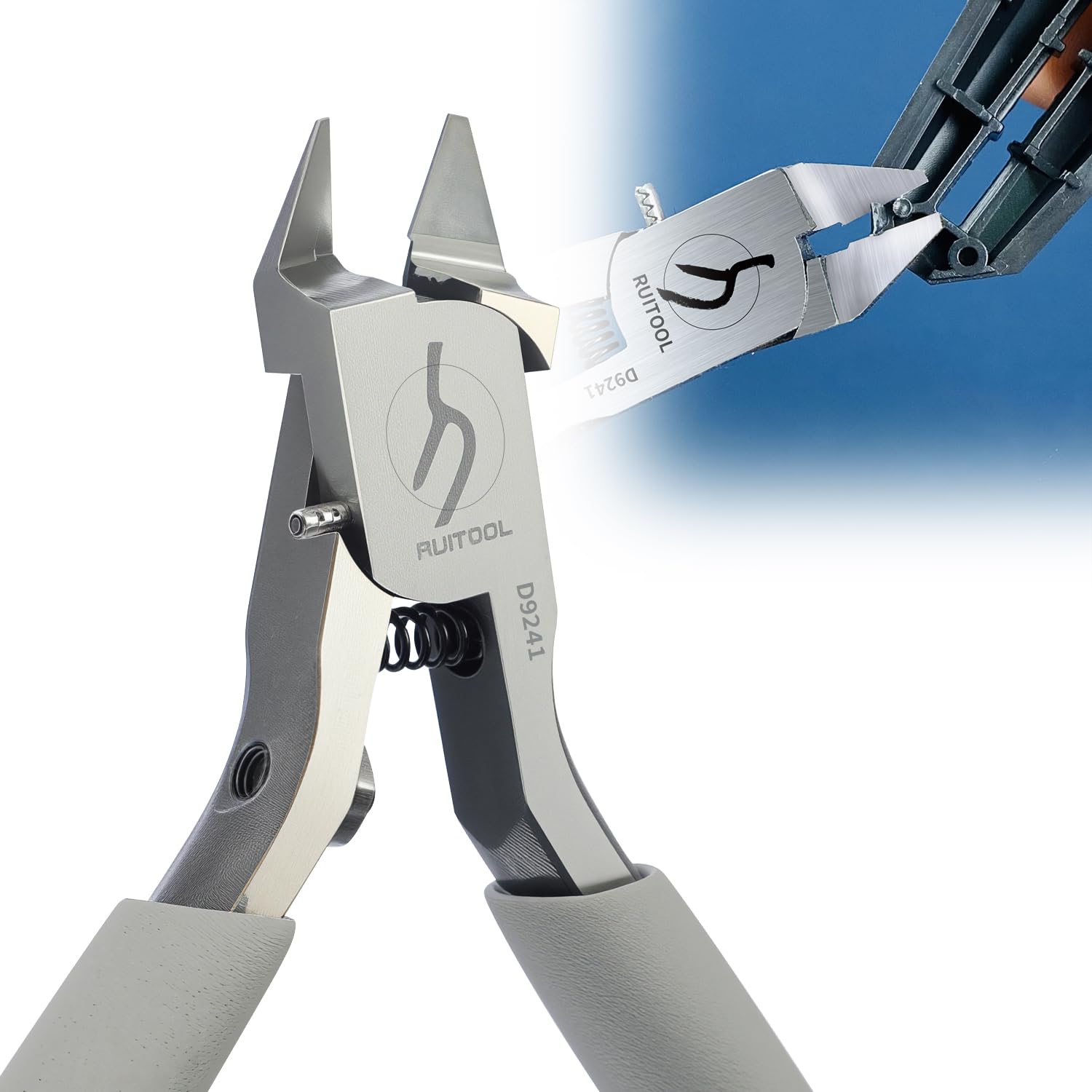 RUITOOL Model Nippers Tools for Model Builders to Repair and Fix Plastic Models, Ultra-thin Single Blade Nipper, 4.3inch Non-slip Grip Sprue Cutter