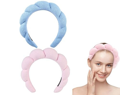 Diadema de spa para lavar la cara, esponja suave, para mujeres y niñas, cuidado de la piel, ducha, máscara esponjosa, diadema de spa, accesorios