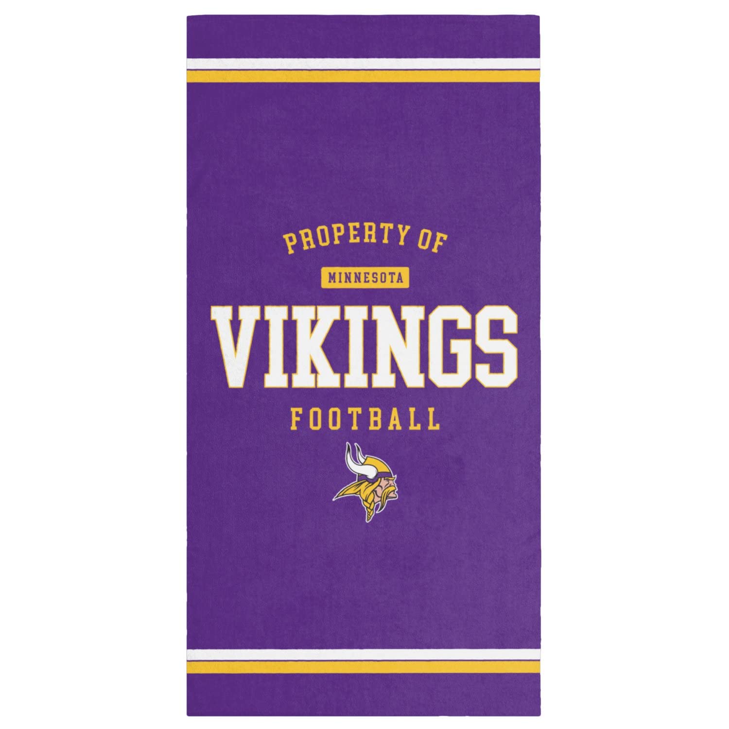 Foco Nfl Beach Towel Property Of Minnesota Vikings Football