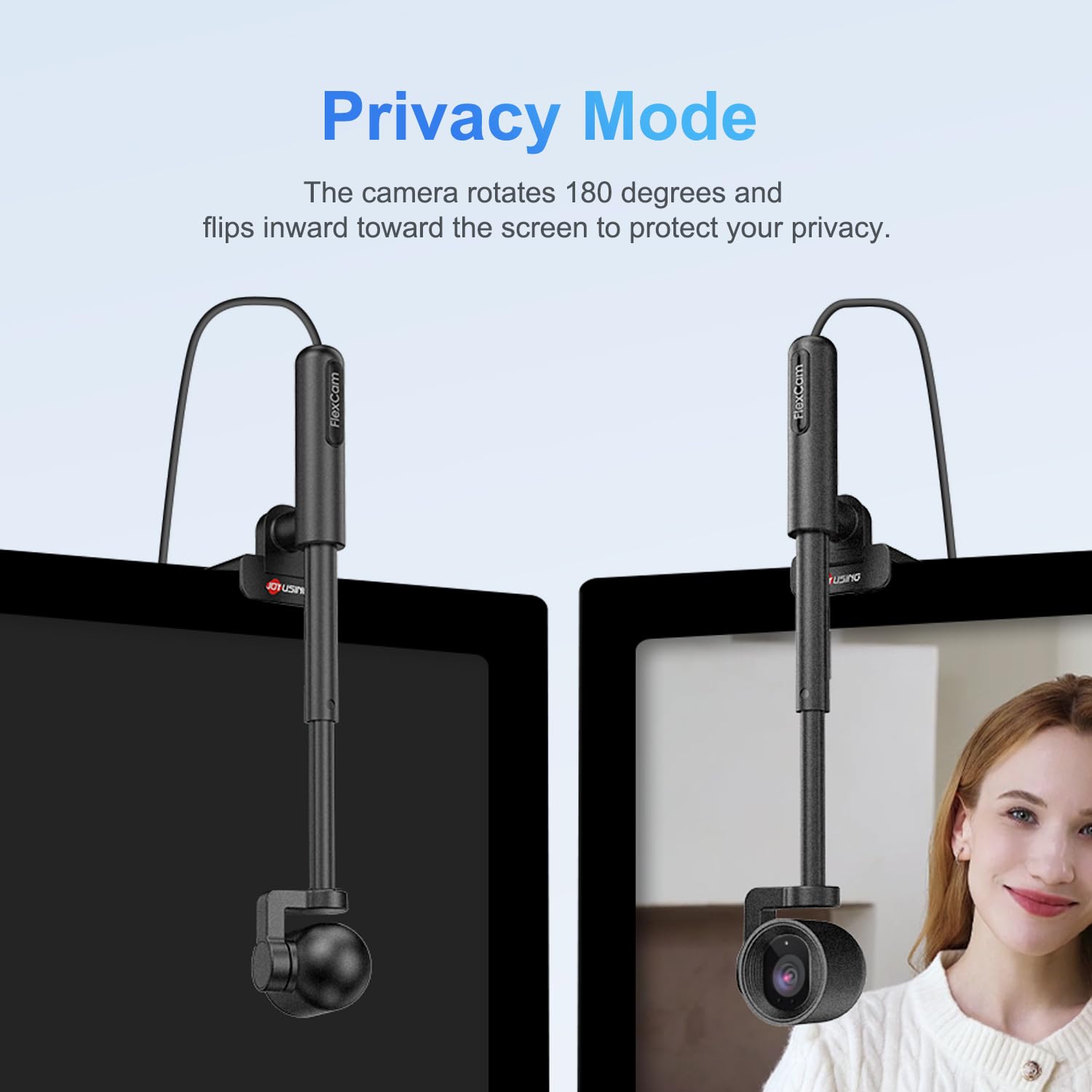 JOYUSING FlexCam10 4K Eye Contact Webcam para PC, 4 modos en 1, cámara web con micrófono, enfoque automático PDAF, 2 micrófonos con cancelación de ruido, FOV de 79°, para conferencias, transmisión