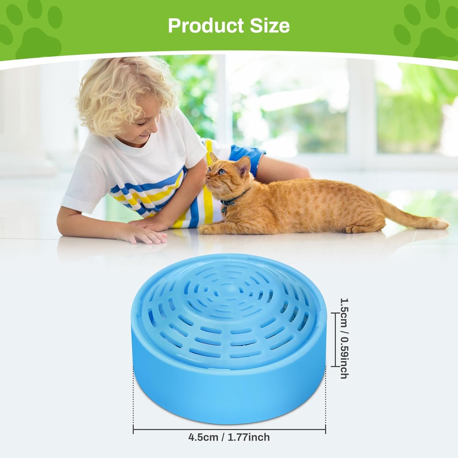 Cat Water Fountain Filter,8 Pack Pet Fountain Filter Replacement Filters Compatible with 67oz/2L Automatic Pet Water Dispenser