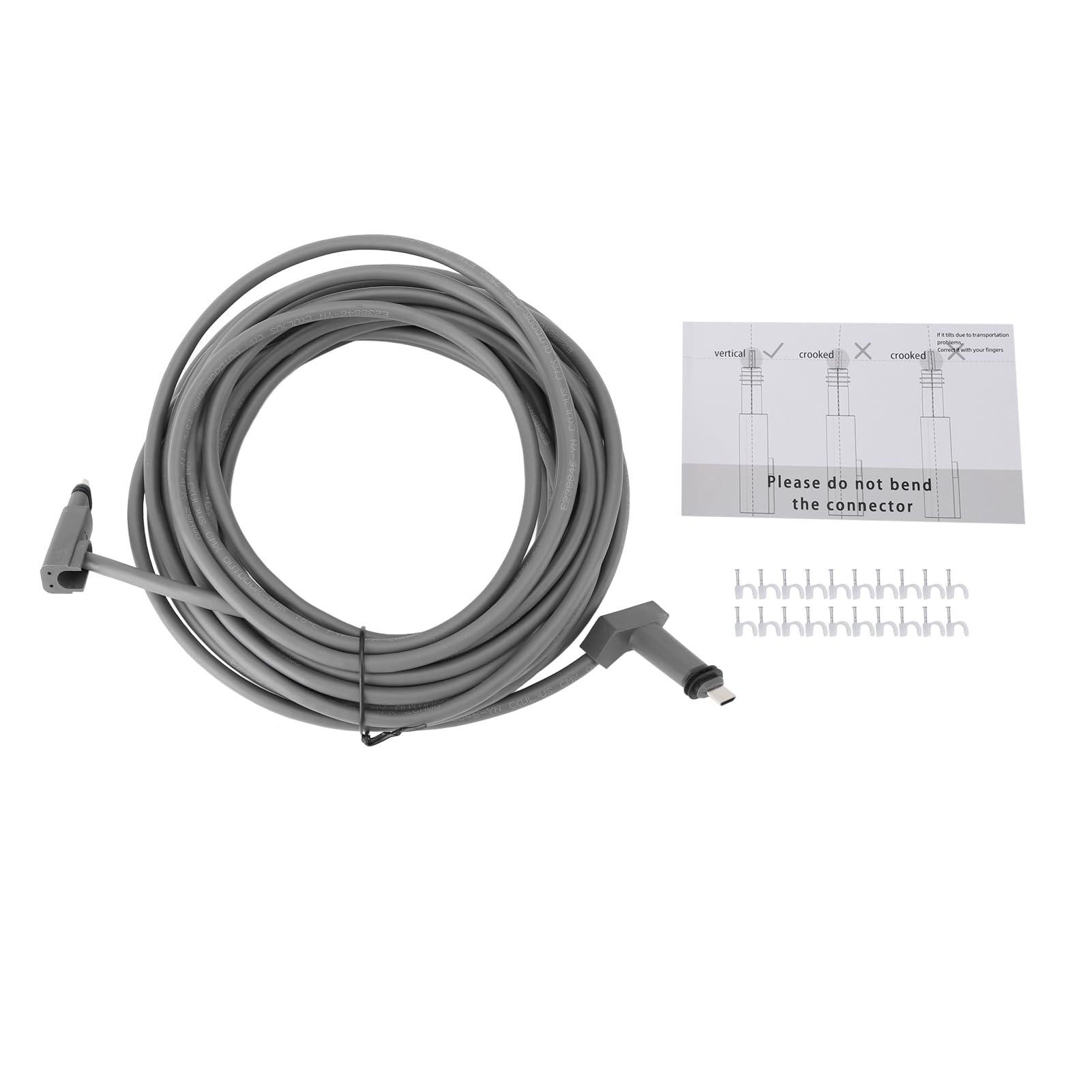 Kit Internet Satellitare, Cavo V2, Ricambio Professionale per Cavo di Prolunga per Cavo Kit Clip per Cavi per Satellite Rettangolare
