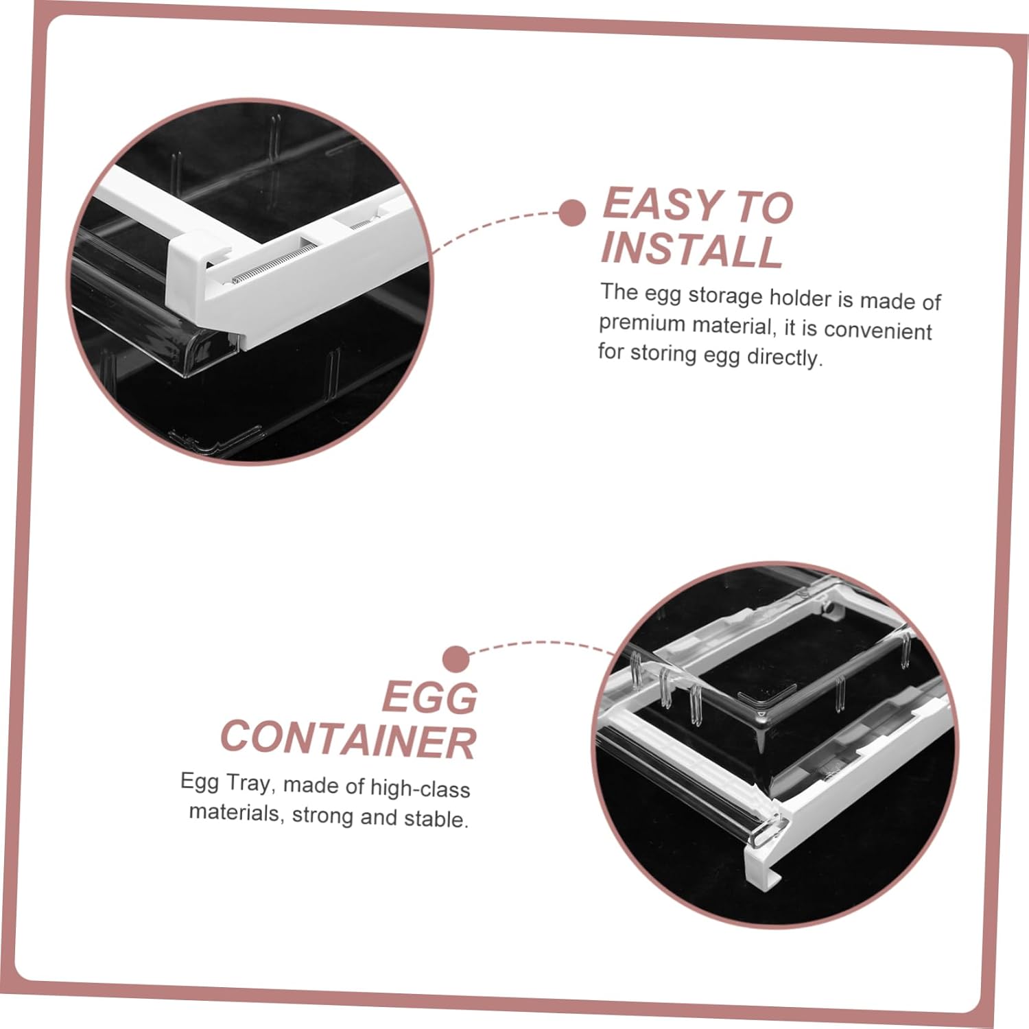 jojofuny 1set Convenient Multi-function Storage Tray Holder for Refrigerator Wear-resistant Design for Kitchen Organizer