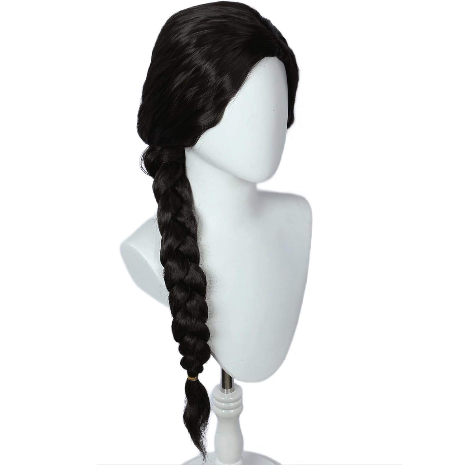 Linfairy Long Curly Wig Halloween Costume Party Cosplay Movie Wig for Women (Brown Black) - Image 2