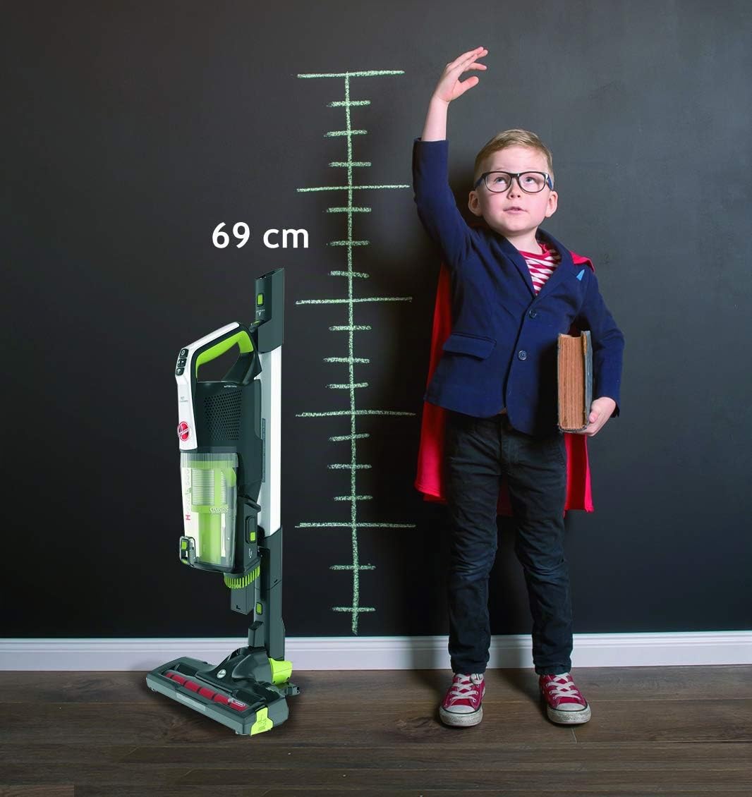 Hoover HF522NPW H-Free 500 - Aspiradora Escoba sin Cable, WiFi, Almacenaje 69 cm ,Especial Hogar y Coche, Ion Litio 22 V, 40 Mins, Cepillo Motorizado Led, Accesorios Pelo Mascota, Rincones y Polvo