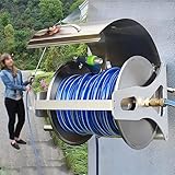 【WANDMONTAGE & BODENMONTAGE】: Die Gartenschlauchtrommel kann auf zwei Arten verwendet werden: Wandmontage und Bodenmontage. Der Schlauchwagen besteht aus Edelstahl und hat keine Angst vor Sonne und Regen. Es verfügt über ein Griffdesign, das für Benutzer bequem zu tragen ist.