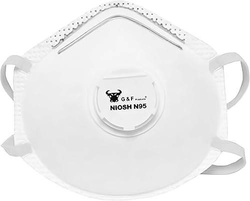 G & F 9116 N95 máscara antipolvo para respirador de partículas con válvula, caja con 10 unidades