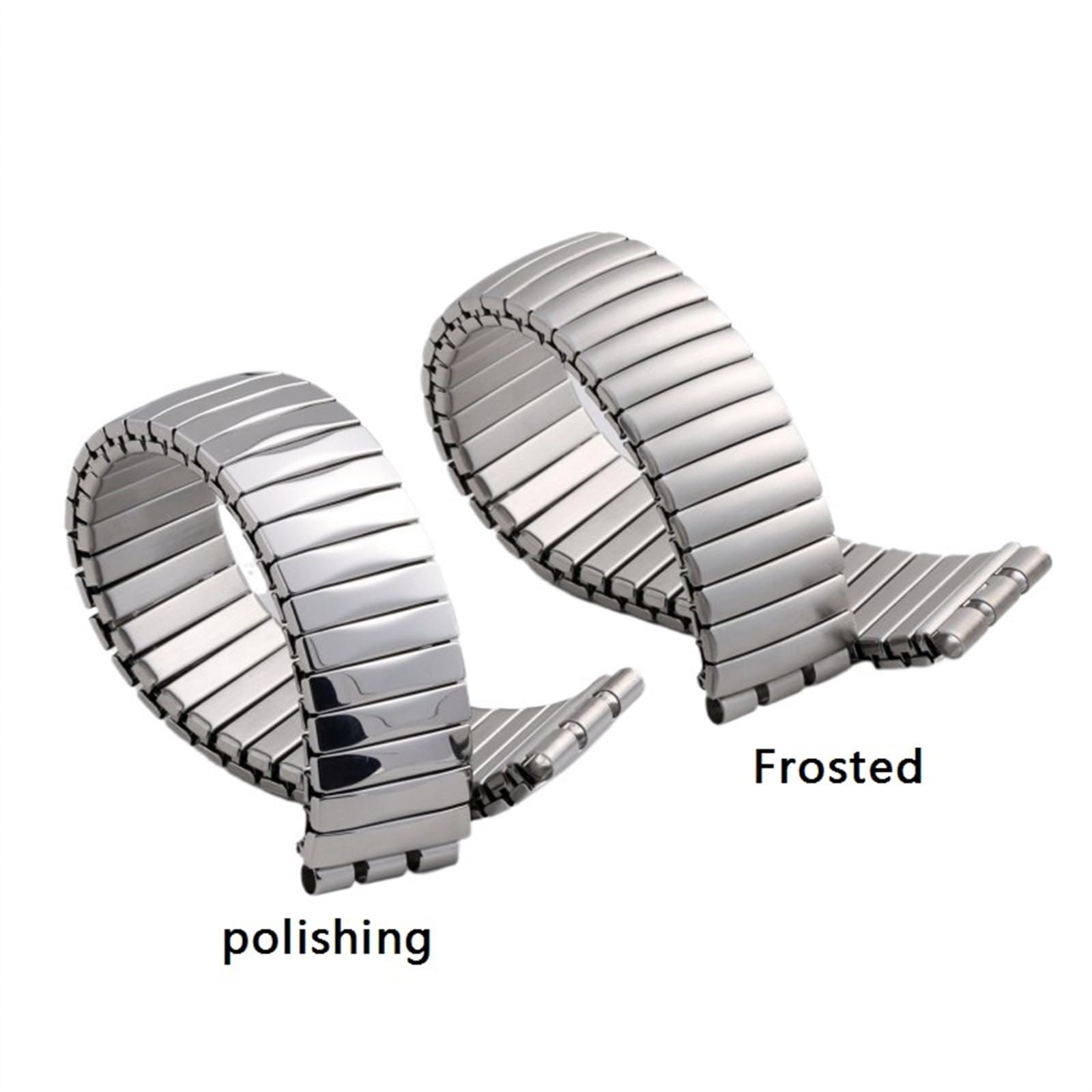 Amazon.co.jp: ステンレススチール伸縮性時計バンド 17mm 20mm メタル