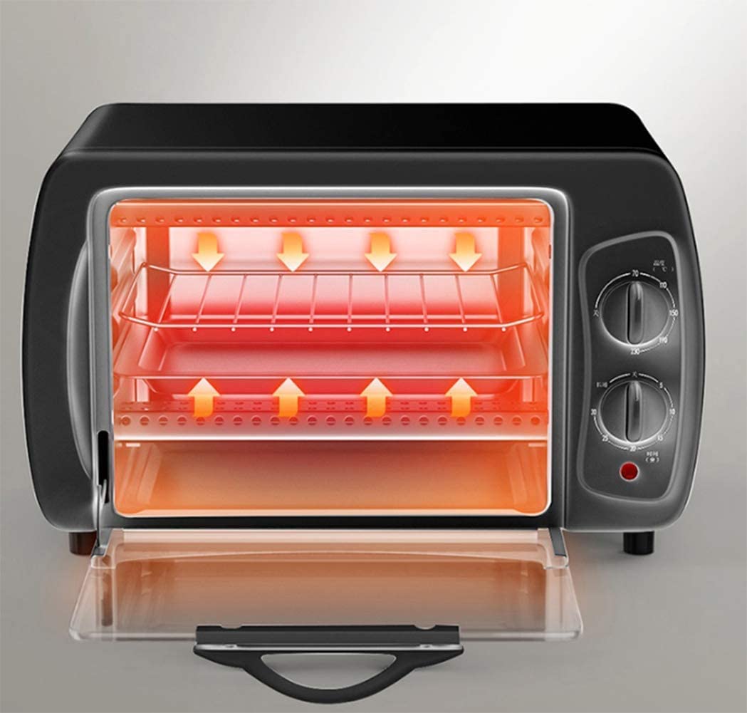 Mini tostapane da 10 Litri ， Forno da appoggio Multifunzione Forno da appoggio a convezione Cucina Domestica in Acciaio Inossidabile Bianco Utile