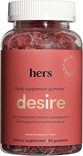 Hers Desire Libido Supplement Gummies - Vegan, Gluten Free, no Artificial Flavors - 60 Count