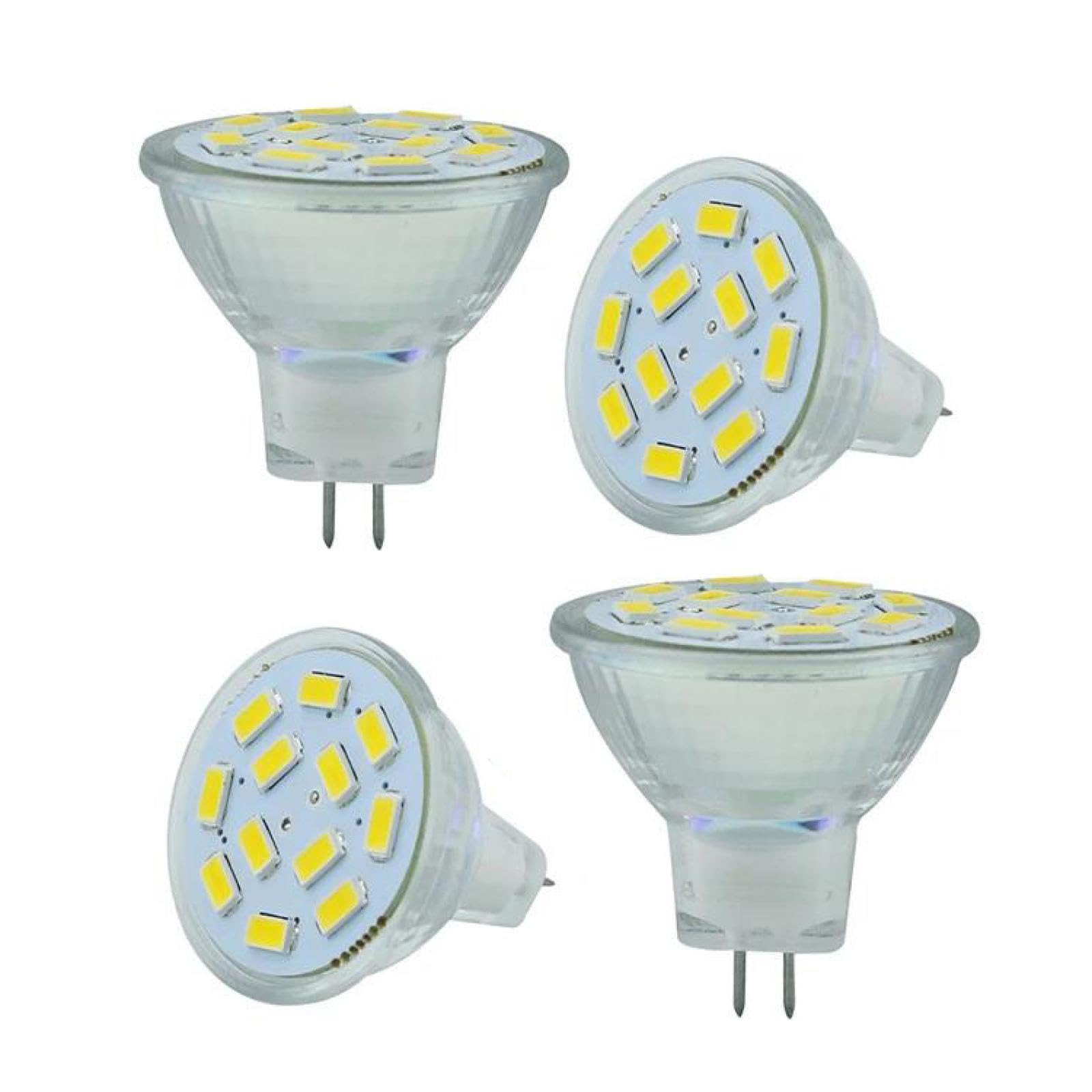 Żarówka LED MR16, 3 W, 5 W, 7 W, AC/DC12 V, ciepła biel, 3000 K, GU5.3, do oświetlenia akcentującego krajobraz, 7W-4 szt. ColdWhite