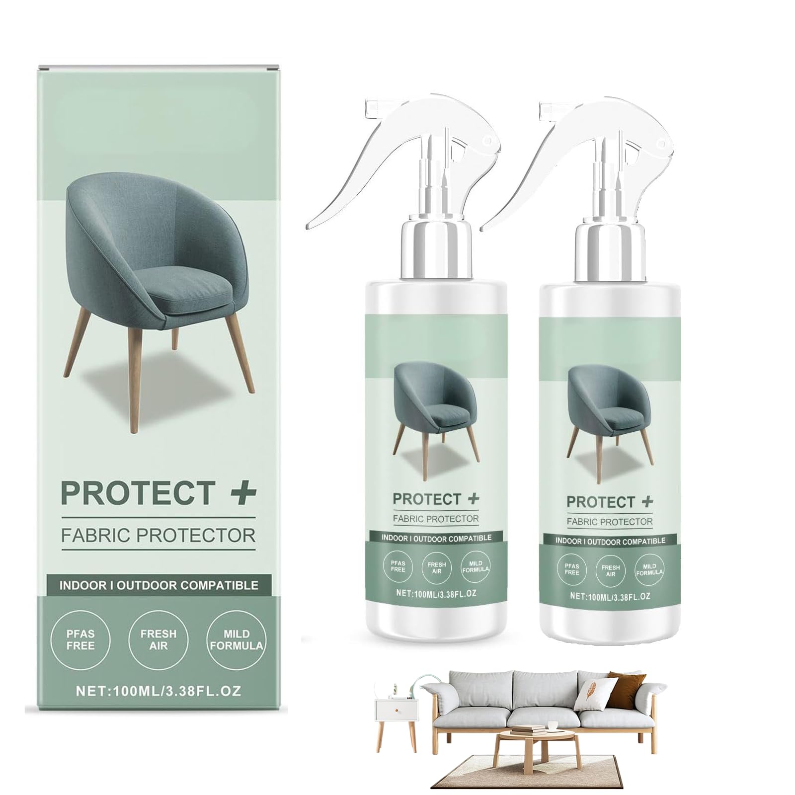 LXCJZYMultipurpose Protect+ Fabric Protector,Multipurpose Fabric Protector Spray,Fabric Guard Spray, Fabric Water Shield Protector,Sofa Fabric Cleaning Spray (2pcs)