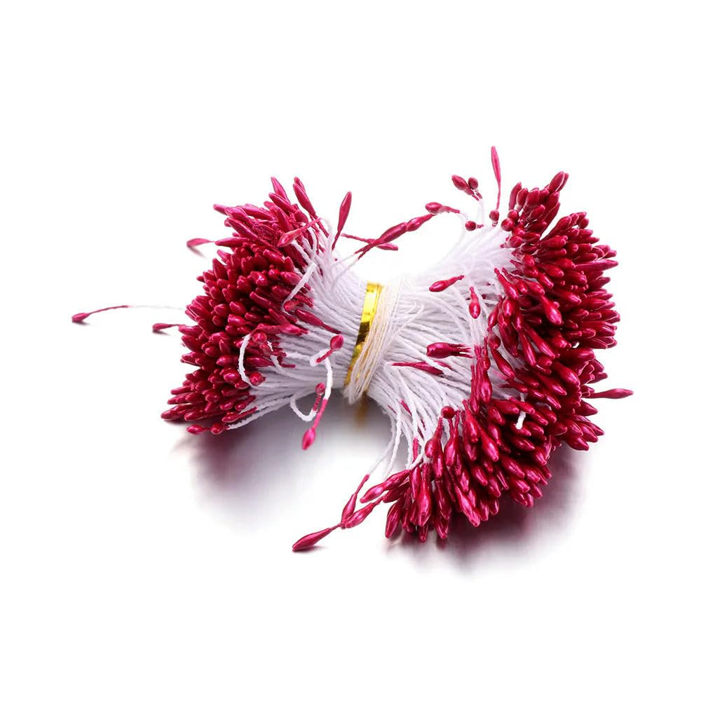 400 Pièces D'étamine Fleur De Perle LIOOBO - Blanc, 6cm - Pour DIY, Décoration De Fleurs, Artisanat Et Cadeaux