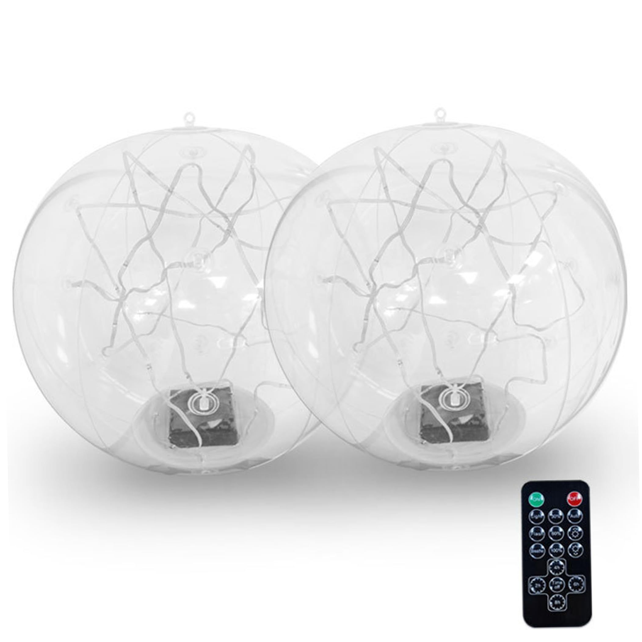 Xdyyjrasa Inflatable LED Glow Balls 2 Pack Solar Floating Pool Lights, 14" Waterproof for Above Ground Pools Garden & Party Decor (Multicolor)