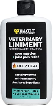 Veterinary Liniment Gel for Horses | Sore Muscle Rub | Soothing Warmth, Made with Plant-Based Ingredients | New & Improved Formula