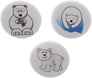 Set 3 Polar Bears MAGNETS Bear Arctic Winter Snow Animal