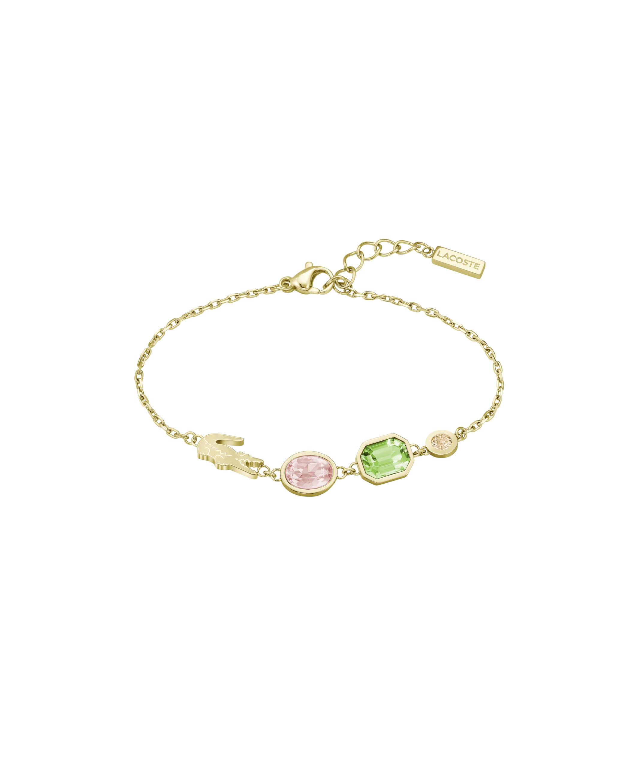 Lacoste Women's Chain Bracelet in Stainless Steel with Yellow Gold Ion Plating embellished with Crystals - 2040606