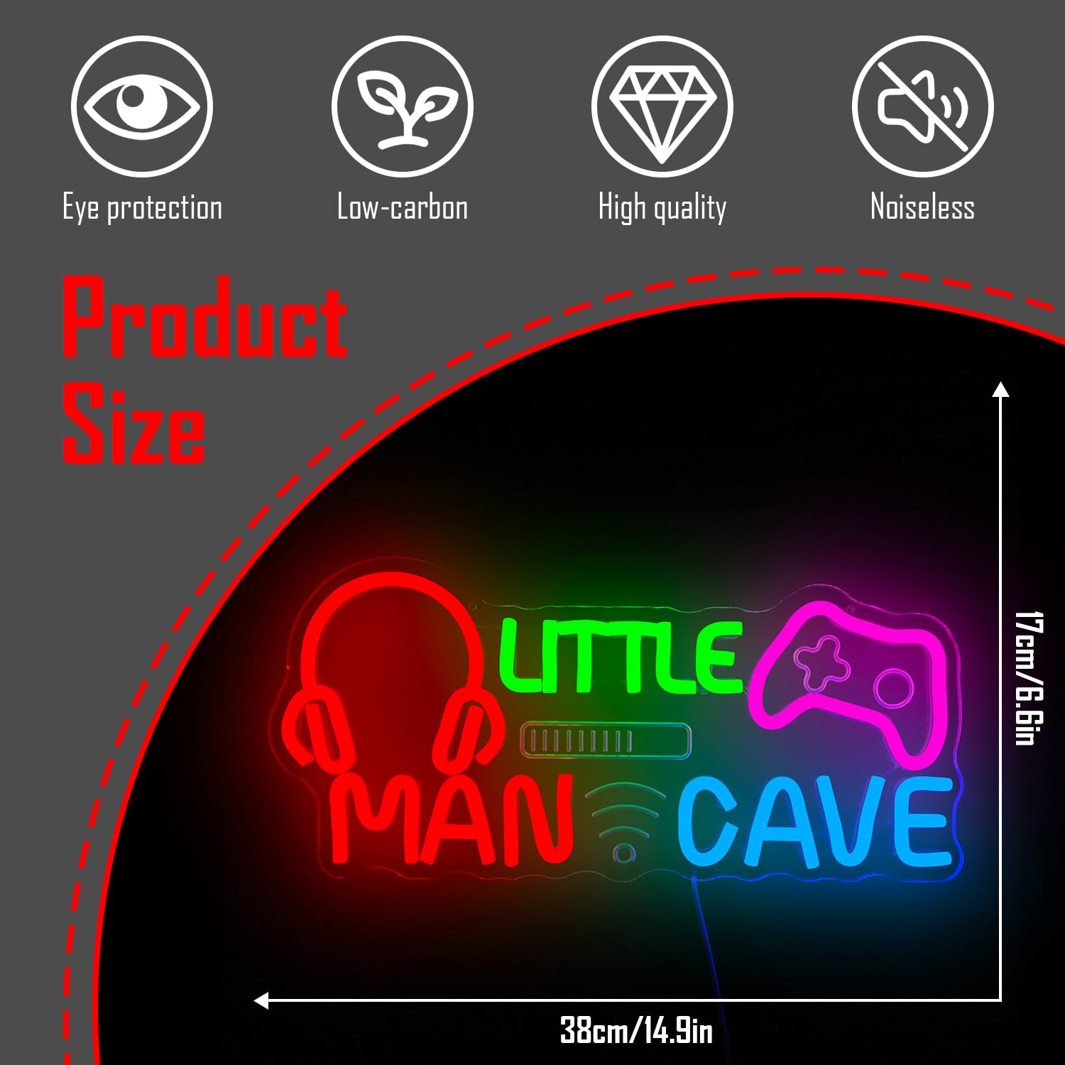 ADVPRO Computer Gaming Room Kid Man Cave Dual Color LED Enseigne Lumineuse Neon Sign Rouge Et Jaune 300 X 210mm St6s32-i0865-ry