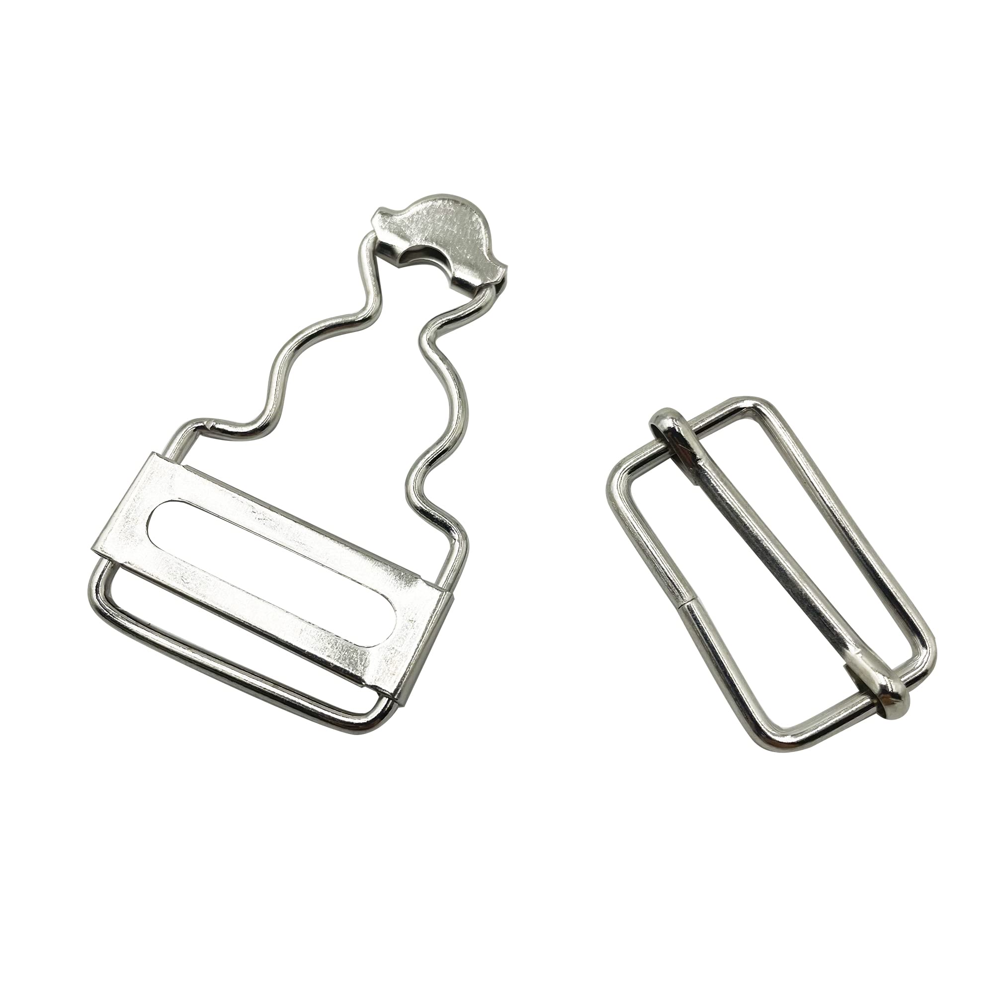 SYSOLYWIN 6 Sets Dungaree Suspender Clips Overall Buckles 32mm Wide Bottom Gunmetal Overall Buckles Clips Replacement for Sewing DIY Rompers (Bronze) AE2246