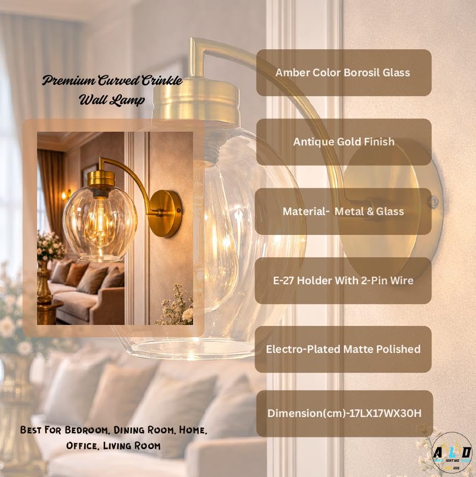 Image of Imperial Grace Vintage Gold Wall Lamp | Classic Cream Fabric Platted Shade | Wall Lamp with Metal Frame | Decorative Lighting Fixture for Living Room, Bedroom (ALD-084-WL-2)