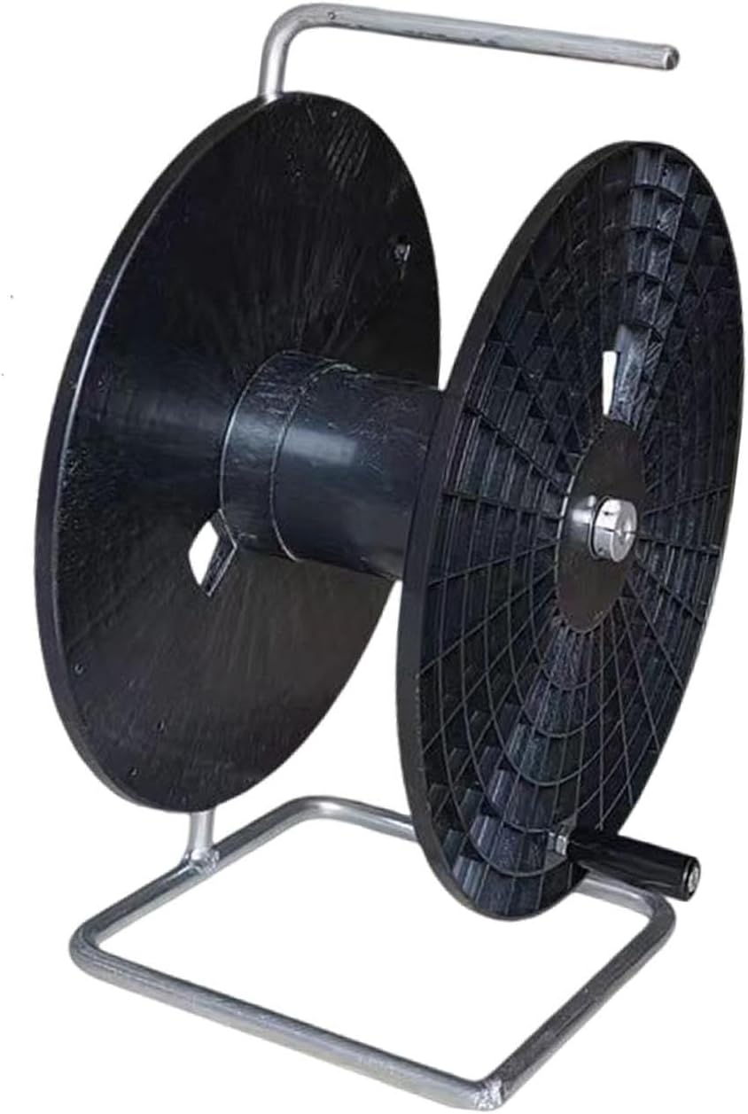 Hand Crank Cable Reel Cord Organizer Holder, Wire Cable Cord Storage Spool for Workshop, Garage, and Home Improvement- L