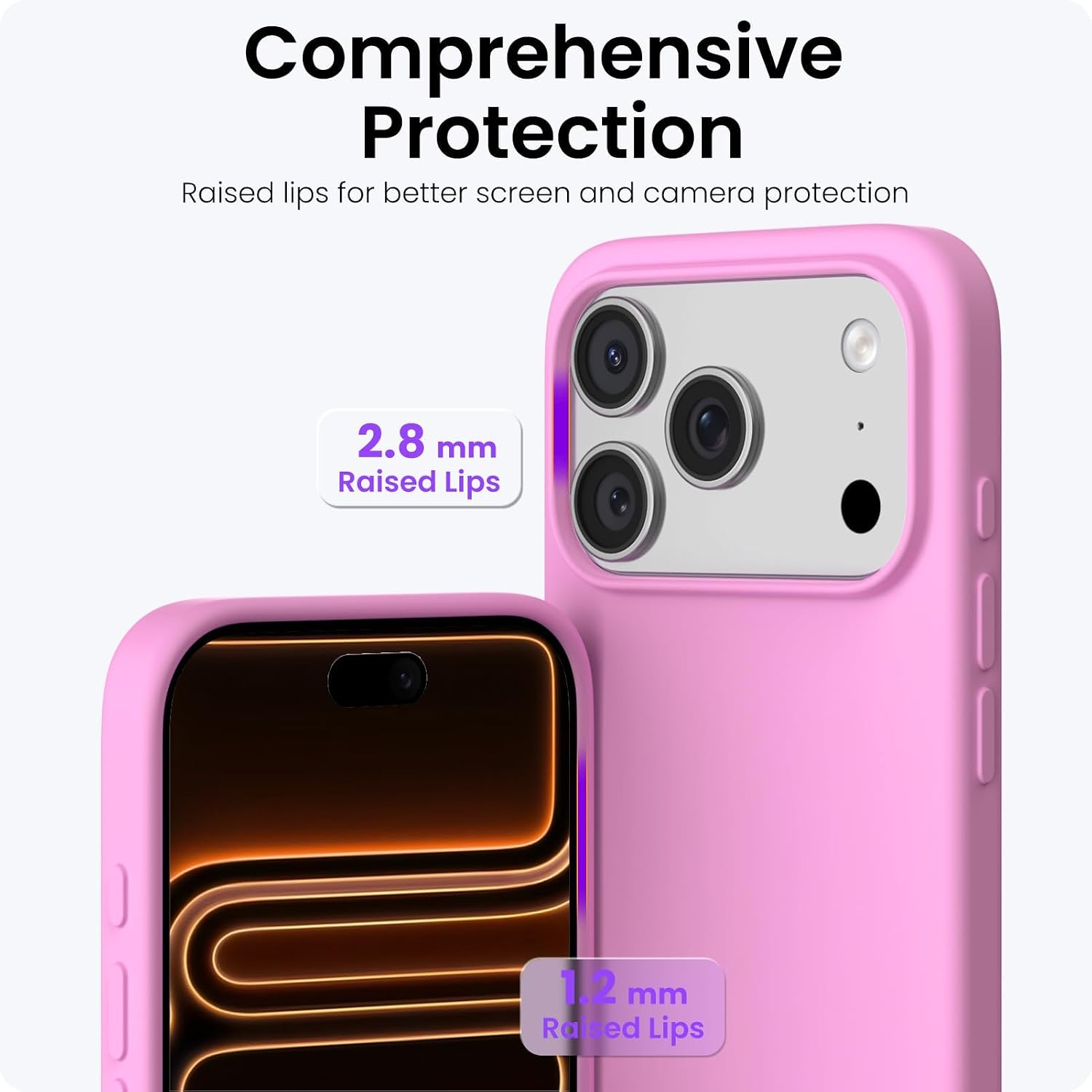 for iPhone 17 Pro Case 6.3", Slim Liquid Silicone,Cherry Blossom thumbnail