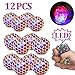 ZGWJ 12 Pack Anti-Stress Ball LED Mesh Squeeze Ball Toys Home and Office Use Stress Relief Toys Hand Grip Pressure Ball for for Kids and Adults