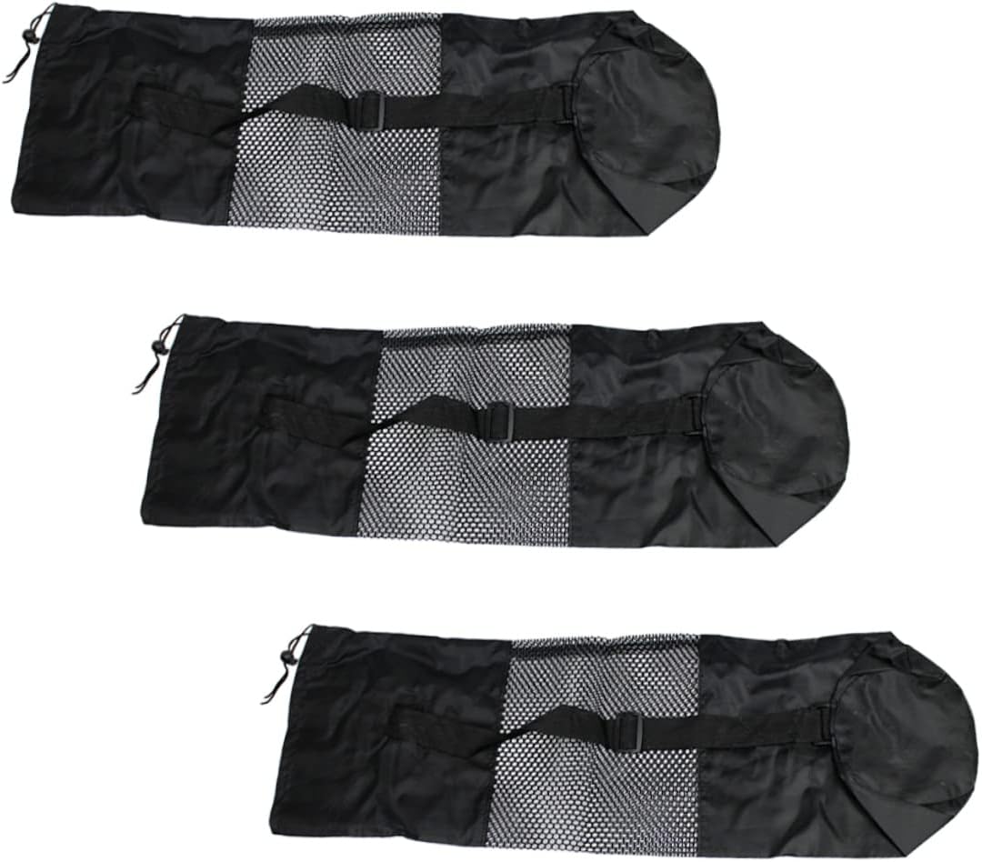 3Pcs Portable Yoga Mat Mesh Bags Thick Exercise Mat Storage Carrier for Outdoor Fitness Gym Travel Camping