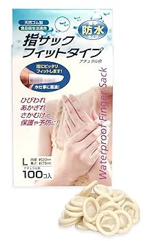 Amazon.co.jp: 指サックフィットタイプ(ナチュラル色) L 100コ入