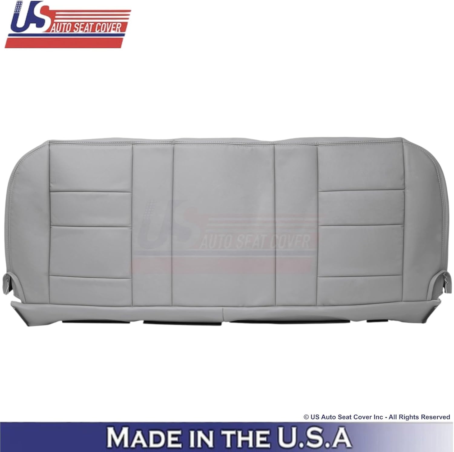 2003-2007 fits Ford F250 F350 Lariat Genuine Leather Rear Bench Seat Covers Gray