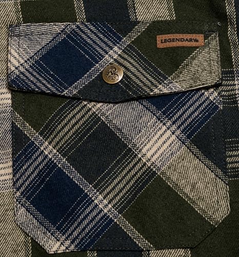 Image of Legendary Whitetails Mens Thermal Lined Shirt Jacket Plaid Flannel Polyfill Insulated Shacket