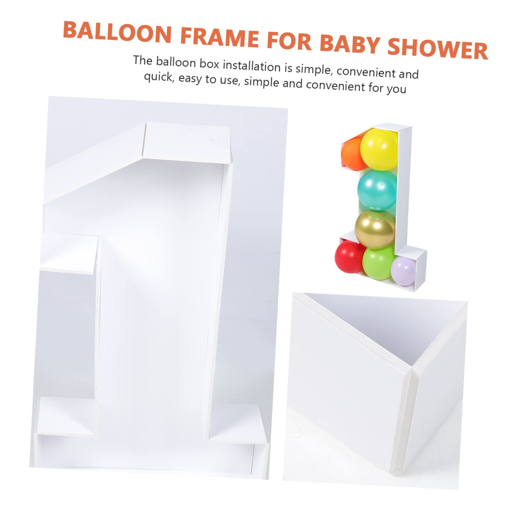 Cornice a Palloncino Numero 1 Bianca in Ps per Compleanno | Decorazione Primo Anno, Allestimento per Shower, Forma Cifra Singola per Feste di Bambine e Ragazzo Ragazza
