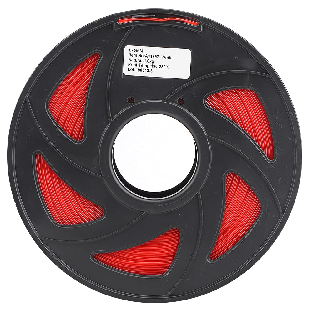 Filament do drukarki 3D PLA czerwony 1,75 mm 1 KG wysokiej jakości błyszczący, łatwy do druku materiał do dekoracji wnętrz zabawki prezenty