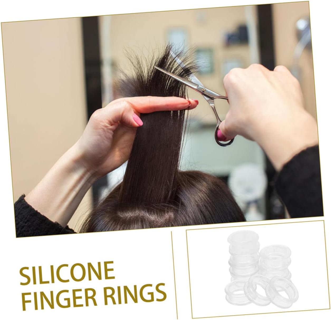 YARNOW 18pcs Pet Grooming Scissors Rings Soft Silica Finger Rings Dog Hair Cutting Scissors Scissor Finger Protector Barber Shears