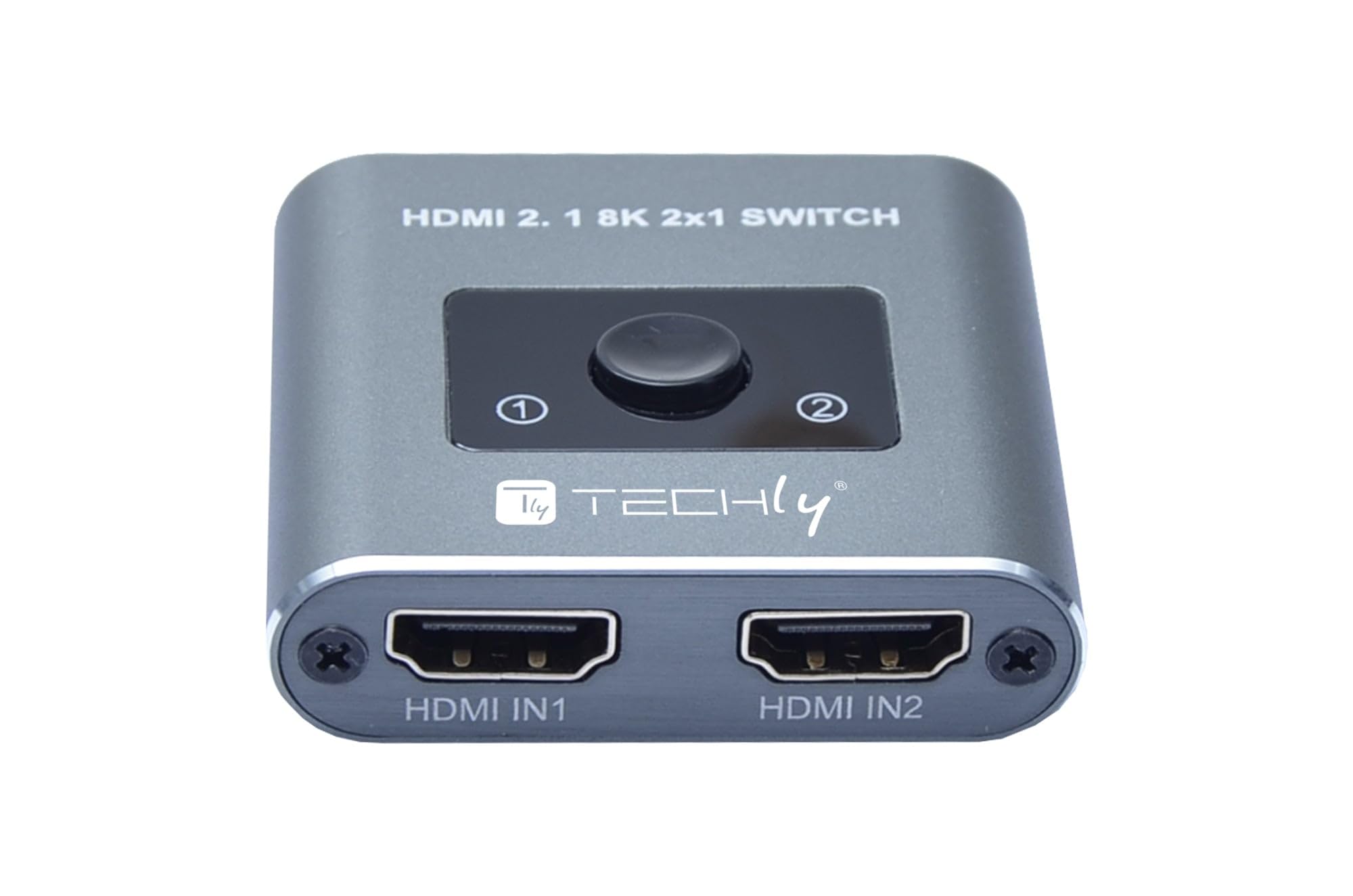 TECHLY 365504 Switch 2x1 HDMI 2.1 8K Szary