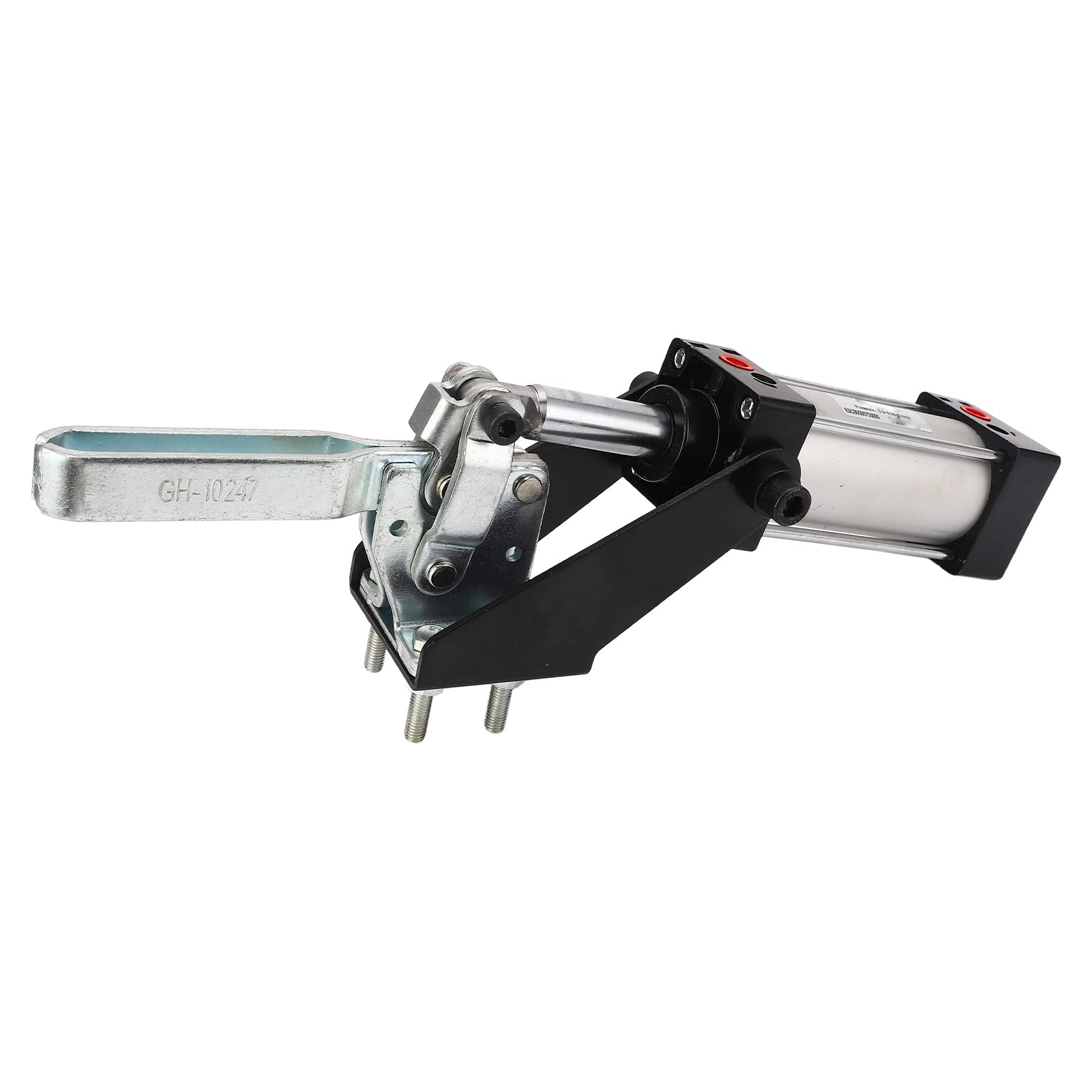 Cocoarm Abrazadera Neumática, Placa de Acero SPHC Abrazadera de Retención de Aire de Acero Inoxidable, Accesorio Rápido de Barra en U de Capacidad de 500 Kg, Control de Flujo Suave para Instalación de